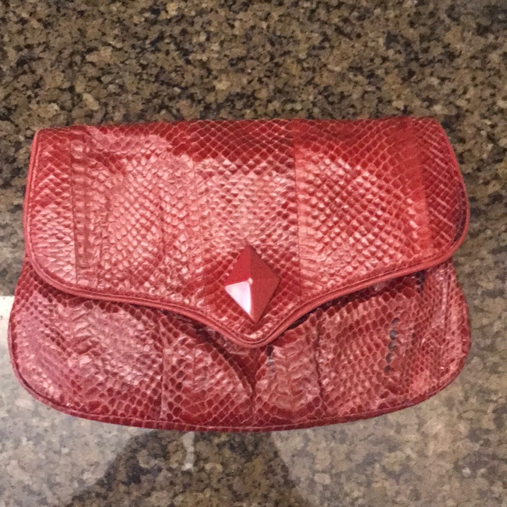 Italian made Snake Skin Clutch